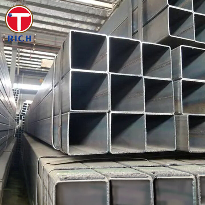 ASTM A500 Grade C Κρύο σχηματισμένο συγκολλημένο δομικό τετραγωνικό σωλήνα από χάλυβα άνθρακα με αντοχή 50 ksi
