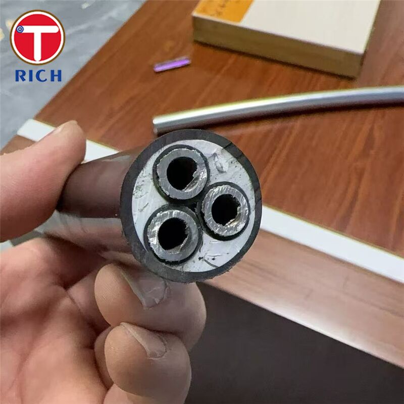 Πολυπύρηνος ανοξείδωτος σωλήνας χωρίς συγκόλληση με πλαστική επικάλυψη για ναυπηγική σε ποιότητες 304L/316L/Duplex 2205 και τεχνικές ψυχρής έλασης/θερμής έλασης