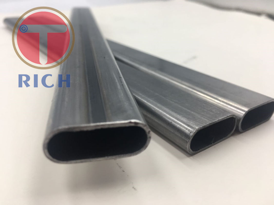 Q235 25*10*1mm ενωμένη στενά επίπεδη ωοειδής σωλήνωση χάλυβα για τον ελαφρύ εξοπλισμό Workout